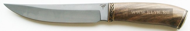 Нож 071 большой (легированный булат, орех, бронза)